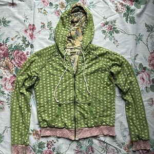 Rare vintage Billabong reversible paisley zip-up hoodie, size xs/small